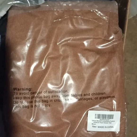 Cnkwei  Long Sleeve Turtleneck Sweater Dress Large - Picture 5 of 6